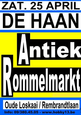 Open Lucht Rommelmarkt te De Haan AFGELAST