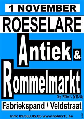 GEANNULEERD - Antiek & Rommelmarkt te Roeselare