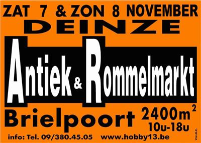 GEANNULEERD Antiek & Rommelmarkt te Deinze