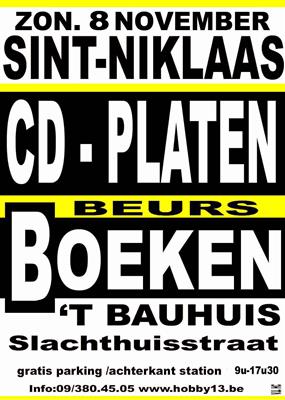 GEANNULEERD - Cd & platenbeurs + Boekenbeurs te St Niklaas