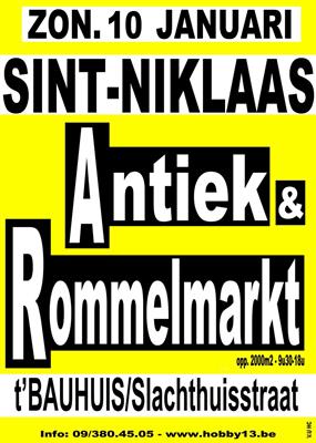 AFGELAST Antiek & Rommelmarkt te Sint-Niklaas