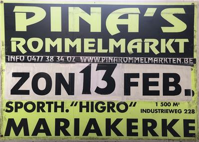 PINA'S 1ste HEROPSTART BINNENROMMELMARKTEN MARIAKERKE ( BIJ GENT ) !!!