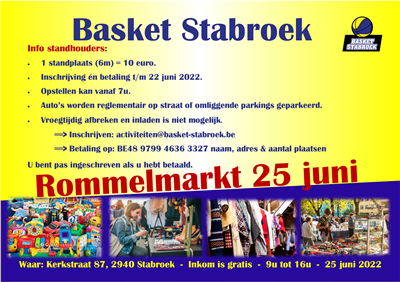 Rommelmarkt georganiseerd door Basket Stabroek