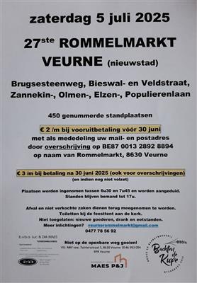 Rommelmarkt Veurne Nieuwstadkermis