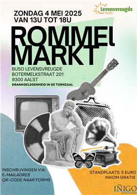 Gezellige rommelmarkt BuSO Levensvreugde.