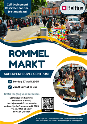 Petanqueclub Den Egger v.z.w organiseert de tweede grote rommelmarkt.