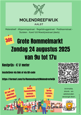 Grote rommelmarkt Molendreefwijk Aalst