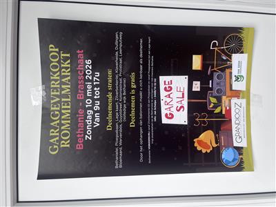 Garageverkoop en rommelmarkt.