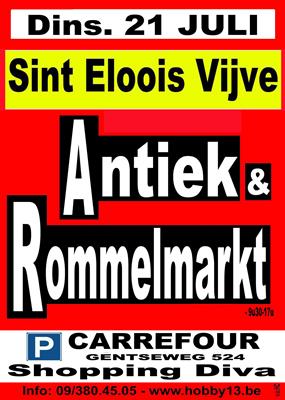 Antiek & Rommelmarkt te Sint-Eloois-Vijve.