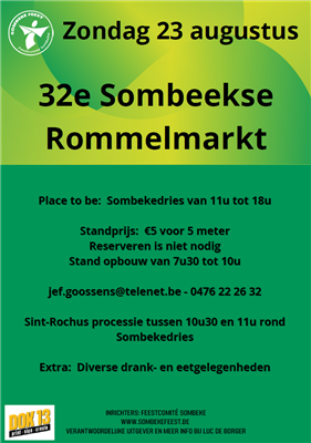 32ste  SOMBEEKSE ROMMELMARKT!