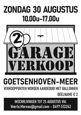 2e Garageverkoop Goetsenhoven & Meer.