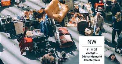 Vintage + tweedehands markt op en rond het Theaterplein