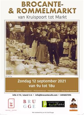 Rommelmarkt in het centrum van Brugge