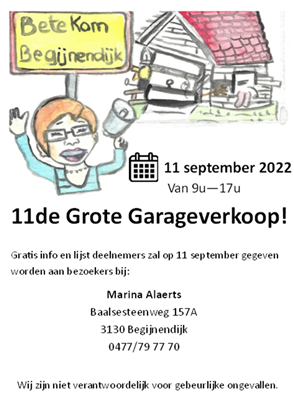 11de Grote Garageverkoop Begijnendijk-Betekom 2022