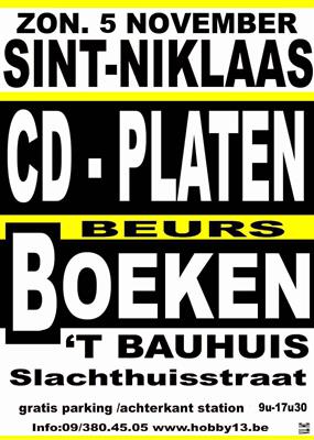 Cd & Platenbeurs + Boekenbeurs te Sint-Niklaas.