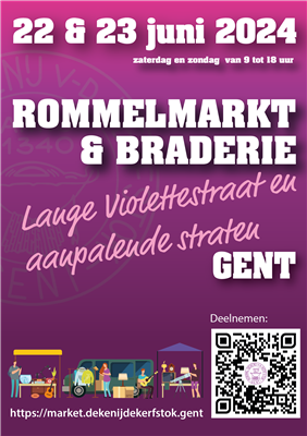 Rommelmarkt en braderie Lange Violettestraat