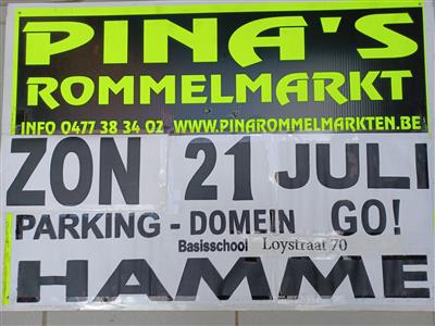 PINA'S JAARLIJKSE OPENLUCHTROMMELMARKT 21 JULI HAMME ( BIJ ST-NIKLAAS )  