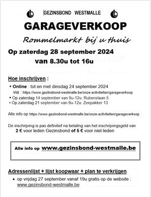 Garageverkoop Westmalle