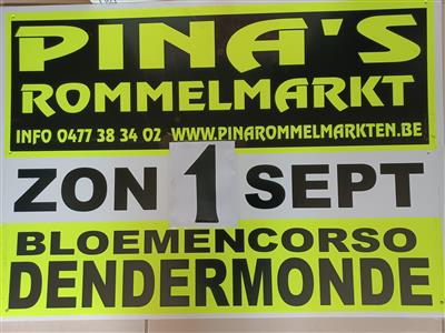 PINA'S 4de BLOEMENCORSO-OPENLUCHTROMMELMARKT DENDERMONDE  
