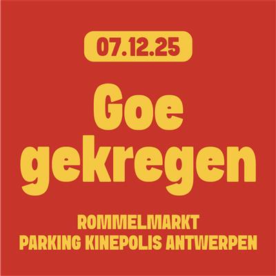 Goegekregen rommelmarkt parking Kinepolis Antwerpen indoor.