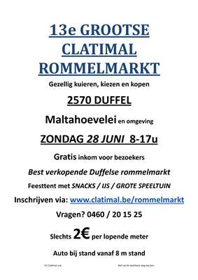 Grootse rommelmarkt in Maltahoevelei Duffel, 13e editie, 1.500 meter