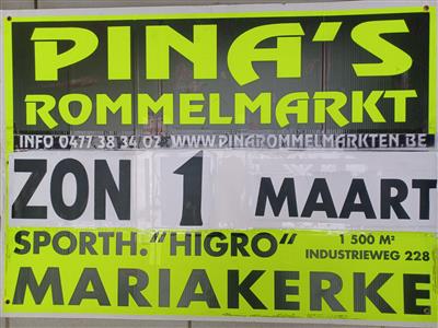 PINA'S JAARLIJKSE ROMMELMARKT in MARIAKERKE ( BIJ GENT ) !!!