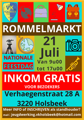 14de Jaarlijkse grote rommelmarkt VK Holsbeek