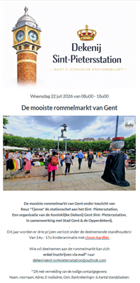 De mooiste rommelmarkt van Gent.