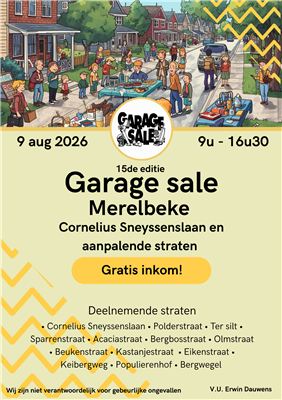 15de garageverkoop Cornelius Sneyssenslaan en aanpalende straten