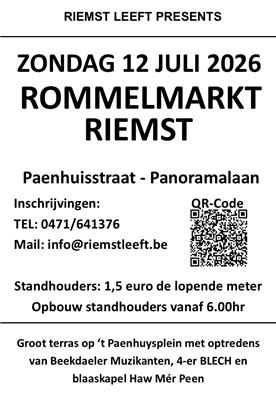 Grote en gezellige rommelmarkt Riemst