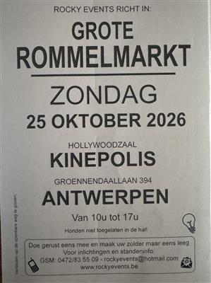 Mega grote indoor Rommelmarkt Kinepolis Antwerpen