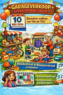 🧸  Garageverkoop & straatrommelmarkt in Hoboken! 🧸