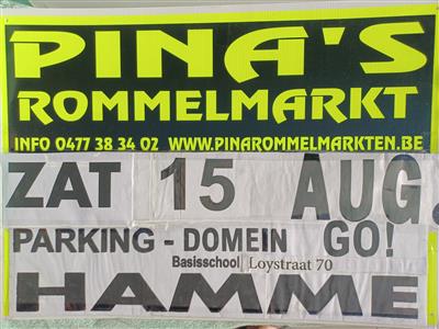 PINA'S JAARLIJKSE ROMMELMARKT 15 Augustus HAMME ( BIJ ST-NIKLAAS )
