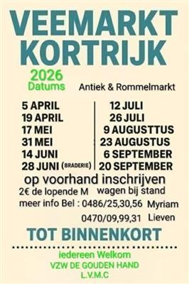 Een gezellig rommelmarkt op de Veemarkt.  