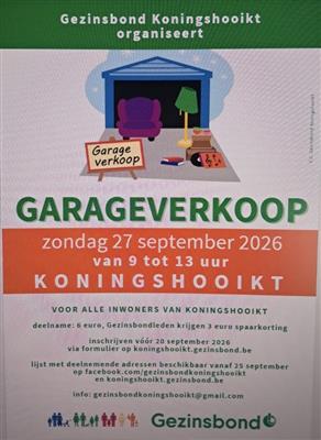 Garageverkoop Gezinsbond Koningshooikt