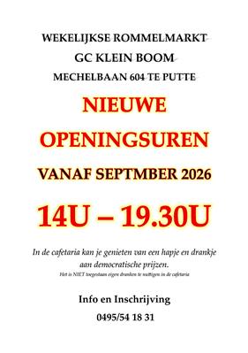 Gezellige wekelijkse binnenrommelmarkt. 