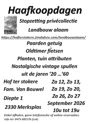 Haafkoopdagen - verkoop privécollectie